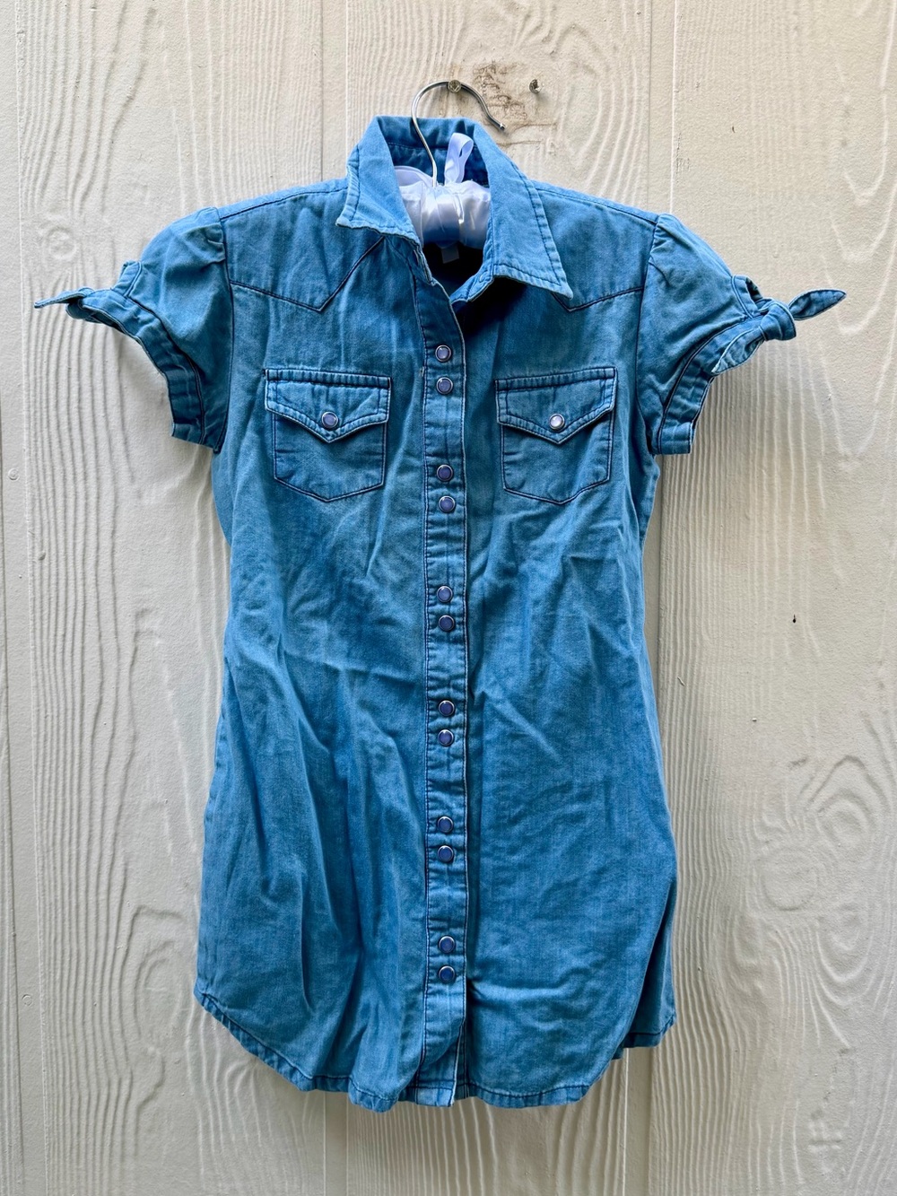 Roper Girls Blue Denim Button-Down Shirt Dress